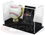 Deluxe Acrylic Gold Glove Baseball and Card Display