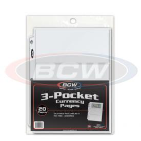 Pro Three-Pocket Page (20ct Pack)