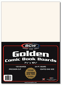 Golden Comic Book Backing Boards 