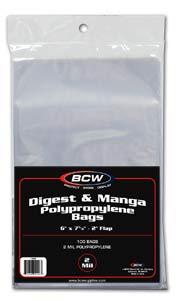 BCW 6 X 7 5/8 Manga or Digest Bags