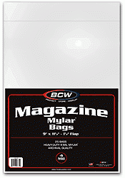 BCW Magazine Mylar Bags 4 Mil