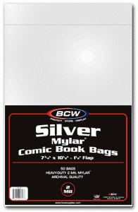 Silver Mylar 2 Mil Comic Book Bags